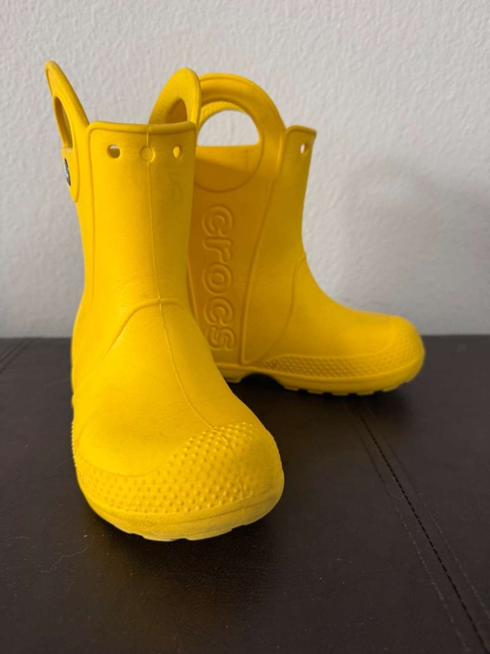 Crocs Kids' 10c Yellow Rain Boots